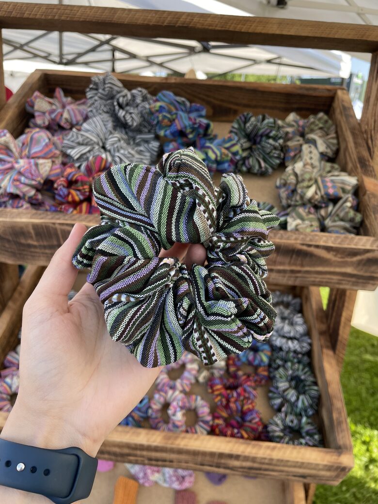 Tautiskā matu gumija - zaļajos toņos, 3 izmēri